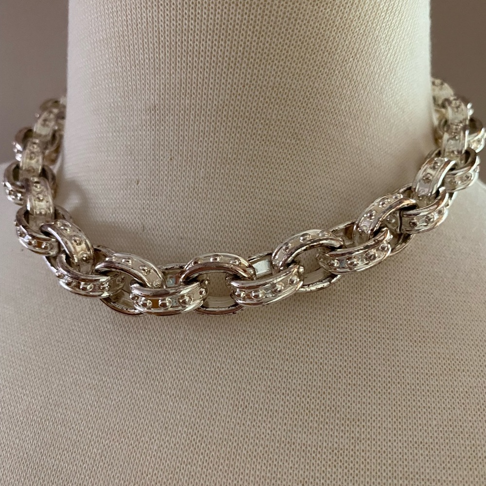 Link silver necklace 16”